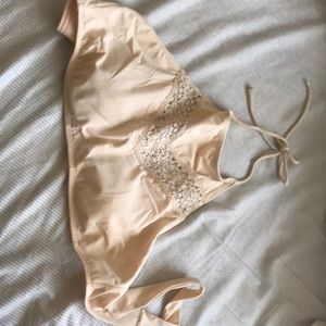 Tan swim top